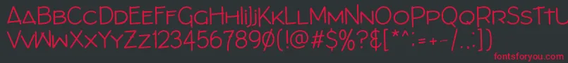 ArchitectsDraftBold Font – Red Fonts on Black Background