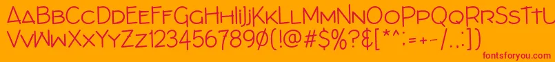 ArchitectsDraftBold Font – Red Fonts on Orange Background