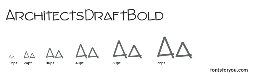 Размеры шрифта ArchitectsDraftBold (109441)