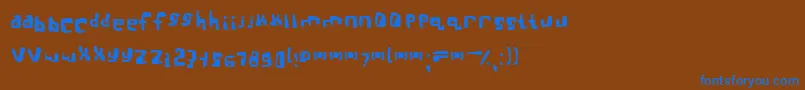 RealBttsoief Font – Blue Fonts on Brown Background