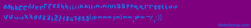 RealBttsoief Font – Blue Fonts on Purple Background