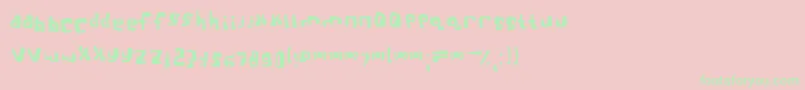 RealBttsoief Font – Green Fonts on Pink Background