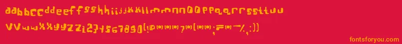 RealBttsoief Font – Orange Fonts on Red Background