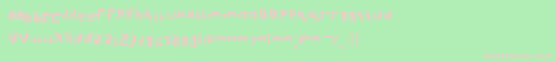 RealBttsoief Font – Pink Fonts on Green Background