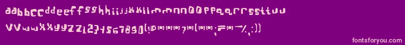 Police RealBttsoief – polices roses sur fond violet