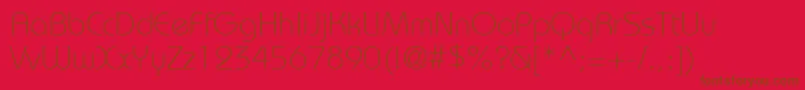 ItcBauhausLtLight Font – Brown Fonts on Red Background