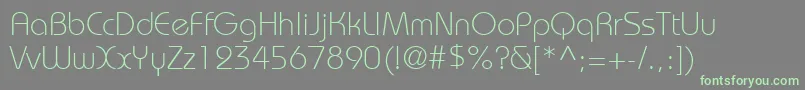 Шрифт ItcBauhausLtLight – зелёные шрифты на сером фоне