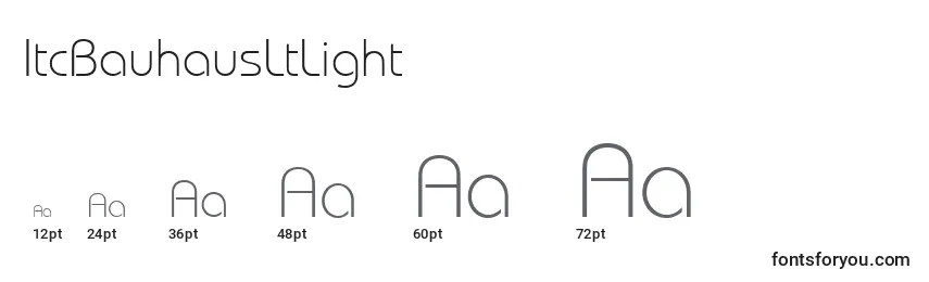 ItcBauhausLtLight Font Sizes