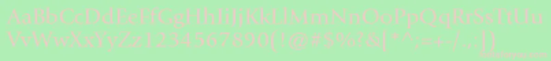 GiovannistdBook Font – Pink Fonts on Green Background