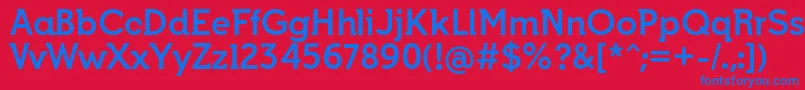 IndultaSemiserifBoldffp Font – Blue Fonts on Red Background