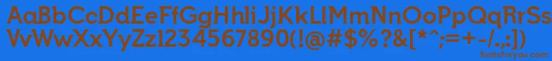 Шрифт IndultaSemiserifBoldffp – коричневые шрифты на синем фоне
