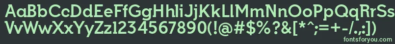 フォントIndultaSemiserifBoldffp – 黒い背景に緑の文字