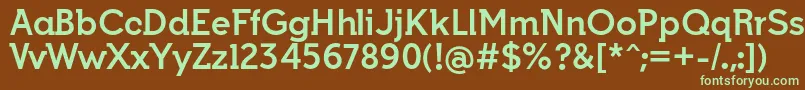 Шрифт IndultaSemiserifBoldffp – зелёные шрифты на коричневом фоне