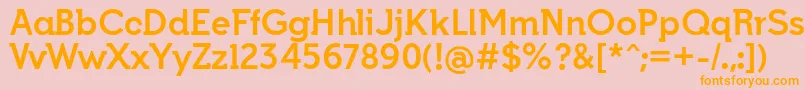 IndultaSemiserifBoldffp Font – Orange Fonts on Pink Background
