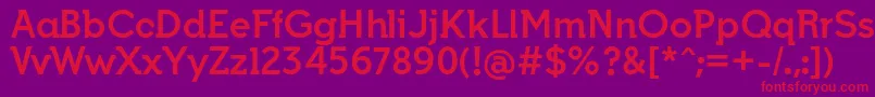 IndultaSemiserifBoldffp Font – Red Fonts on Purple Background