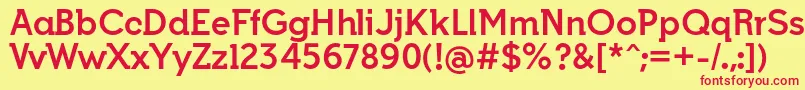 IndultaSemiserifBoldffp Font – Red Fonts on Yellow Background