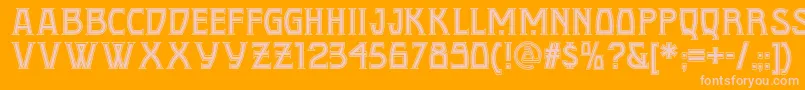 Conquistadormannf Font – Pink Fonts on Orange Background