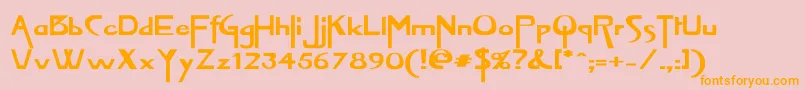 VireofontWdBold Font – Orange Fonts on Pink Background