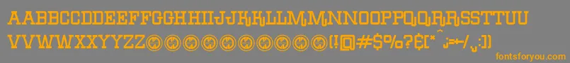 BoileddenimFfp Font – Orange Fonts on Gray Background