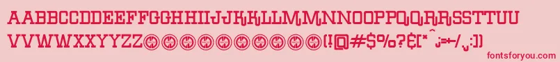 BoileddenimFfp Font – Red Fonts on Pink Background