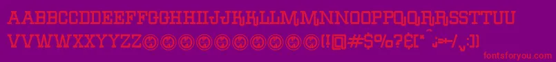 BoileddenimFfp Font – Red Fonts on Purple Background