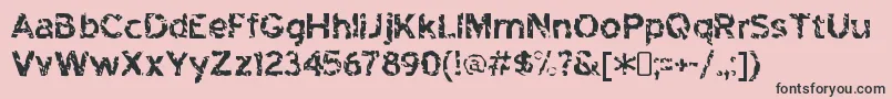 HighwaytoheckRegular-Schriftart – Schwarze Schriften auf rosa Hintergrund