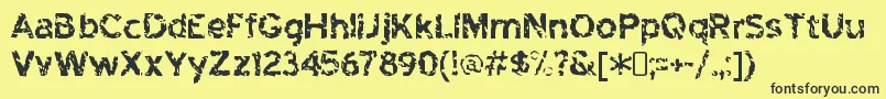 Шрифт HighwaytoheckRegular – чёрные шрифты на жёлтом фоне