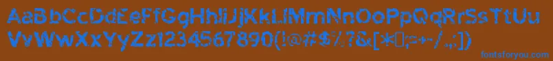 HighwaytoheckRegular Font – Blue Fonts on Brown Background
