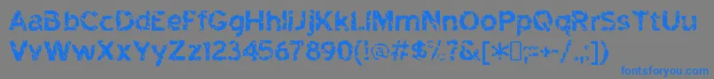 HighwaytoheckRegular-Schriftart – Blaue Schriften auf grauem Hintergrund
