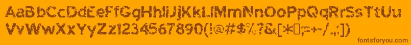 HighwaytoheckRegular Font – Brown Fonts on Orange Background