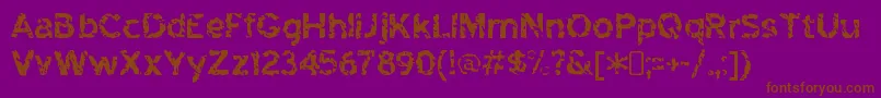 HighwaytoheckRegular-Schriftart – Braune Schriften auf violettem Hintergrund