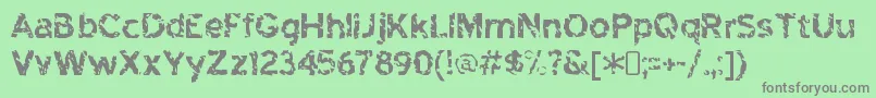 HighwaytoheckRegular-Schriftart – Graue Schriften auf grünem Hintergrund