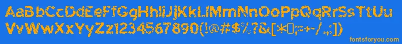 Police HighwaytoheckRegular – polices orange sur fond bleu