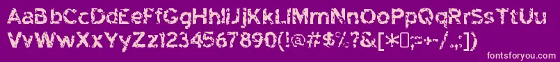 HighwaytoheckRegular Font – Pink Fonts on Purple Background