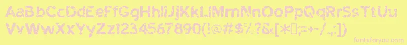 HighwaytoheckRegular Font – Pink Fonts on Yellow Background