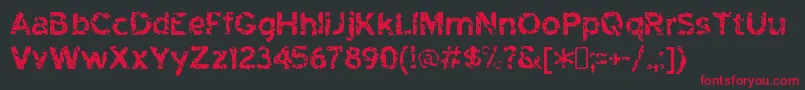 HighwaytoheckRegular Font – Red Fonts on Black Background