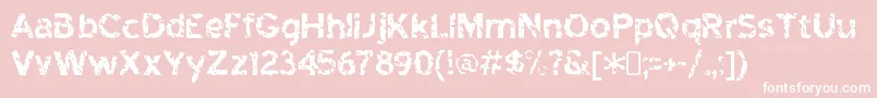 HighwaytoheckRegular Font – White Fonts on Pink Background