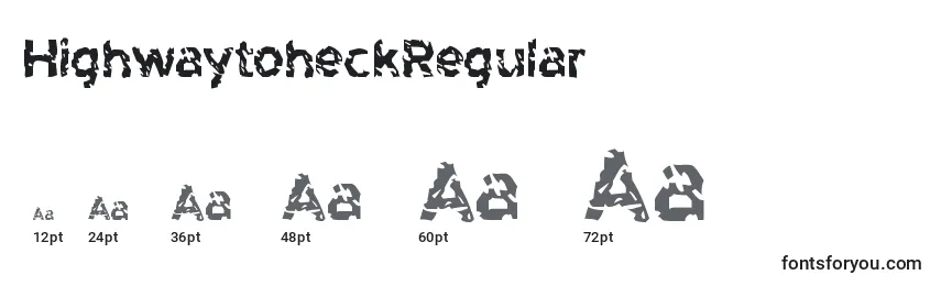 HighwaytoheckRegular Font Sizes