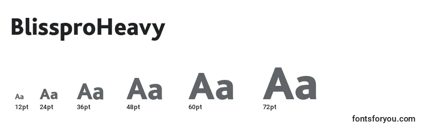 BlissproHeavy Font Sizes