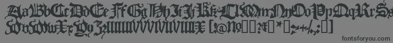 Blach-Schriftart – Schwarze Schriften auf grauem Hintergrund