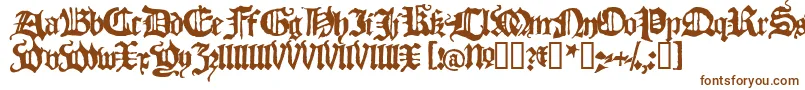 Шрифт Blach – коричневые шрифты на белом фоне