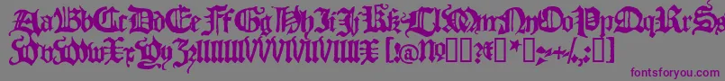フォントBlach – 紫色のフォント、灰色の背景