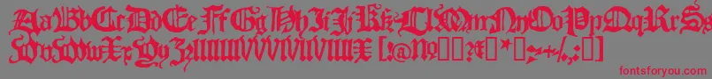 Blach Font – Red Fonts on Gray Background