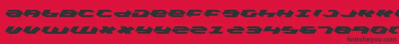 Kubrickli Font – Black Fonts on Red Background