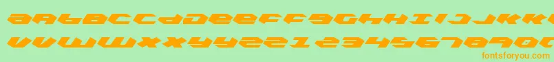 Kubrickli Font – Orange Fonts on Green Background