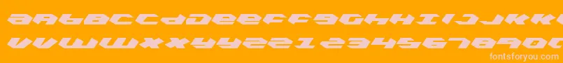 Kubrickli Font – Pink Fonts on Orange Background