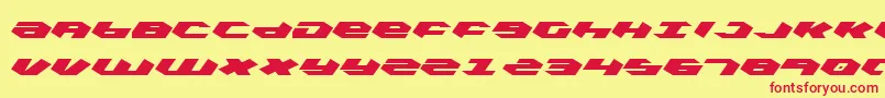 Kubrickli Font – Red Fonts on Yellow Background