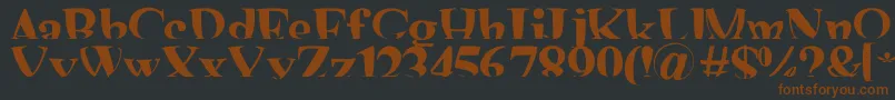 MashyShona Font – Brown Fonts on Black Background