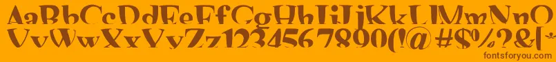 MashyShona Font – Brown Fonts on Orange Background