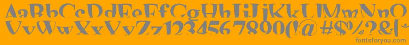 MashyShona Font – Gray Fonts on Orange Background